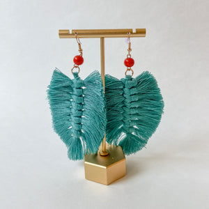 Macrame Leaf Earrings