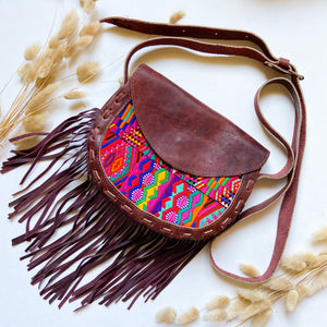 Such a Tassel Leather Huipil Crossbody